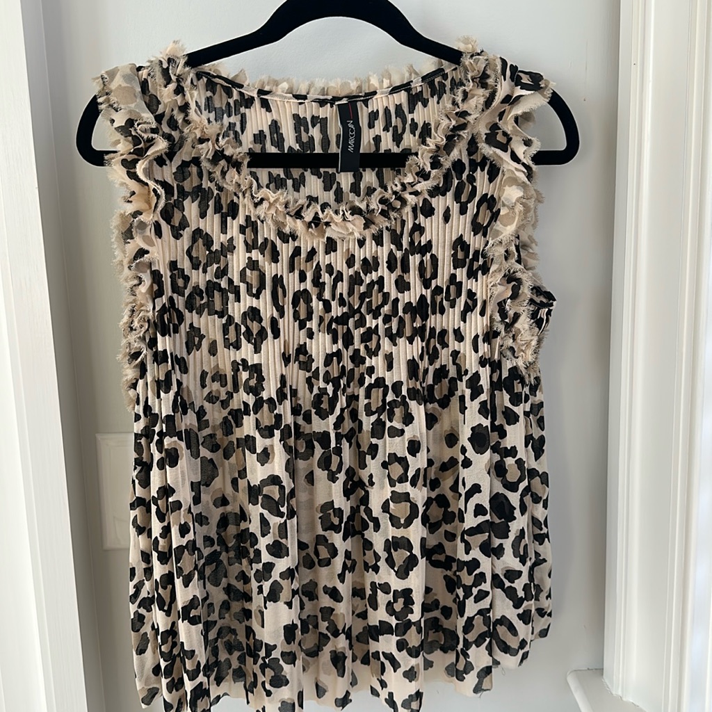 Marccain Leopard Print Sleeveless Top